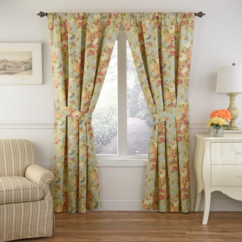 Waverly Spring Bling Vapor Window Panel - 100% Cotton - Elegant Textured Look - 52" X 63" - Image 1